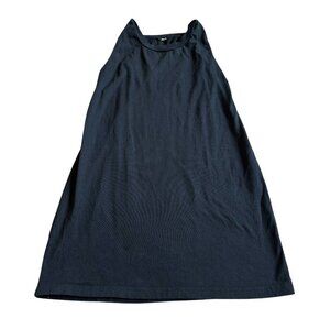 Monrow Black Sleeveless Mini Dress Crew Neck Comfy Stretch Size Small Women's